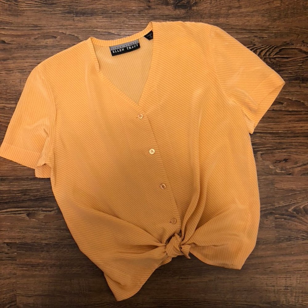 Vintage 100% Silk Ellen Tracy top